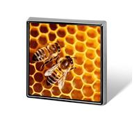 Brooch Pins Metal Bee On Honeycomb Lapel Pins Decorative Badge Button Cool Hats Bags Backpacks Suits Shirts Scarves Pin Cool Jewelry Charms Clothing Accessories Men Women Gift