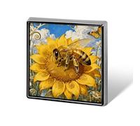 Brooch Pins Metal Bee Sunflower Disc Lapel Pins Decorative Badge Button Cool Hats Bags Backpacks Suits Shirts Scarves Pin Cool Jewelry Charms Clothing Accessories Men Women Gift