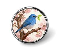 Brooch Pins Metal Birds on Cherry Blossom Tree Lapel Pins Decorative Badge Button Cool Hats Bags Backpacks Suits Shirts Scarves Pin Cool Jewelry Charms Clothing Accessories Men Women Gift