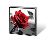 Brooch Pins Metal Black And White Red Rose Lapel Pins Decorative Badge Button Cool Hats Bags Backpacks Suits Shirts Scarves Pin Cool Jewelry Charms Clothing Accessories Men Women Gift