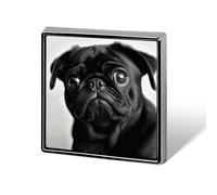 Brooch Pins Metal Black Pug Dog Lapel Pins Decorative Badge Button Cool Hats Bags Backpacks Suits Shirts Scarves Pin Cool Jewelry Charms Clothing Accessories Men Women Gift