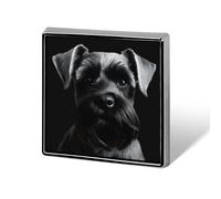 Brooch Pins Metal Black Schnauzer Dog Lapel Pins Decorative Badge Button Cool Hats Bags Backpacks Suits Shirts Scarves Pin Cool Jewelry Charms Clothing Accessories Men Women Gift