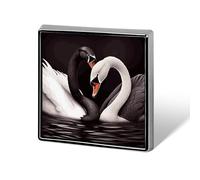 Brooch Pins Metal Black White Swan Lapel Pins Decorative Badge Button Cool Hats Bags Backpacks Suits Shirts Scarves Pin Cool Jewelry Charms Clothing Accessories Men Women Gift