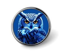 Brooch Pins Metal Blue Owl Lapel Pins Decorative Badge Button Cool Hats Bags Backpacks Suits Shirts Scarves Pin Cool Jewelry Charms Clothing Accessories Men Women Gift