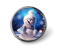 Brooch Pins Metal Christmas Snowman Lapel Pins Decorative Badge Button Cool Hats Bags Backpacks Suits Shirts Scarves Pin Cool Jewelry Charms Clothing Accessories Men Women Gift