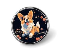 Brooch Pins Metal Corgi Dog Lapel Pins Decorative Badge Button Cool Hats Bags Backpacks Suits Shirts Scarves Pin Cool Jewelry Charms Clothing Accessories Men Women Gift