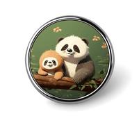 Brooch Pins Metal Cute Panda Sloth Lapel Pins Decorative Badge Button Cool Hats Bags Backpacks Suits Shirts Scarves Pin Cool Jewelry Charms Clothing Accessories Men Women Gift
