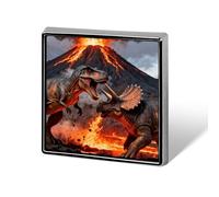 Brooch Pins Metal Dinosaur Volcano Eruption Lapel Pins Decorative Badge Button Cool Hats Bags Backpacks Suits Shirts Scarves Pin Cool Jewelry Charms Clothing Accessories Men Women Gift