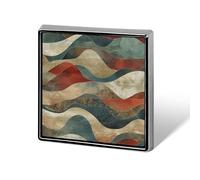 Brooch Pins Metal Earth Tones And Waves Lapel Pins Decorative Badge Button Cool Hats Bags Backpacks Suits Shirts Scarves Pin Cool Jewelry Charms Clothing Accessories Men Women Gift