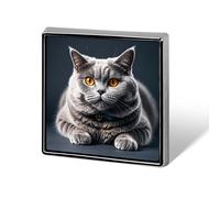 Brooch Pins Metal Gray Cat Lapel Pins Decorative Badge Button Cool Hats Bags Backpacks Suits Shirts Scarves Pin Cool Jewelry Charms Clothing Accessories Men Women Gift