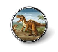 Brooch Pins Metal Jurassic Period Dinosaur Lapel Pins Decorative Badge Button Cool Hats Bags Backpacks Suits Shirts Scarves Pin Cool Jewelry Charms Clothing Accessories Men Women Gift
