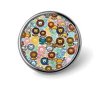 Brooch Pins Metal Little Lion Doodle Lapel Pins Decorative Badge Button Cool Hats Bags Backpacks Suits Shirts Scarves Pin Cool Jewelry Charms Clothing Accessories Men Women Gift