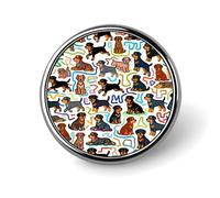 Brooch Pins Metal Little Rottweiler Doodle Lapel Pins Decorative Badge Button Cool Hats Bags Backpacks Suits Shirts Scarves Pin Cool Jewelry Charms Clothing Accessories Men Women Gift