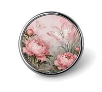 Brooch Pins Metal Moth Peony Cluster Lapel Pins Decorative Badge Button Cool Hats Bags Backpacks Suits Shirts Scarves Pin Cool Jewelry Charms Clothing Accessories Men Women Gift