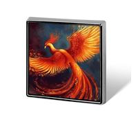 Brooch Pins Metal Orange Red Phoenix Lapel Pins Decorative Badge Button Cool Hats Bags Backpacks Suits Shirts Scarves Pin Cool Jewelry Charms Clothing Accessories Men Women Gift