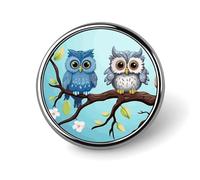 Brooch Pins Metal Owls Standing Lapel Pins Decorative Badge Button Cool Hats Bags Backpacks Suits Shirts Scarves Pin Cool Jewelry Charms Clothing Accessories Men Women Gift