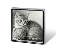 Brooch Pins Metal Pencil Cat Yarn Lapel Pins Decorative Badge Button Cool Hats Bags Backpacks Suits Shirts Scarves Pin Cool Jewelry Charms Clothing Accessories Men Women Gift