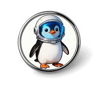 Brooch Pins Metal Penguin Astronaut Lapel Pins Decorative Badge Button Cool Hats Bags Backpacks Suits Shirts Scarves Pin Cool Jewelry Charms Clothing Accessories Men Women Gift