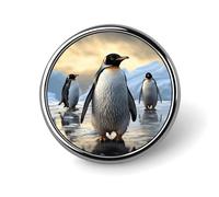 Brooch Pins Metal Penguin Family Lapel Pins Decorative Badge Button Cool Hats Bags Backpacks Suits Shirts Scarves Pin Cool Jewelry Charms Clothing Accessories Men Women Gift