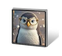 Brooch Pins Metal Penguin with Glasses Lapel Pins Decorative Badge Button Cool Hats Bags Backpacks Suits Shirts Scarves Pin Cool Jewelry Charms Clothing Accessories Men Women Gift