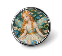 Brooch Pins Metal Pfhorn Flower Fairy Lapel Pins Decorative Badge Button Cool Hats Bags Backpacks Suits Shirts Scarves Pin Cool Jewelry Charms Clothing Accessories Men Women Gift