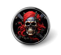 Brooch Pins Metal Pirate Skull Lapel Pins Decorative Badge Button Cool Hats Bags Backpacks Suits Shirts Scarves Pin Cool Jewelry Charms Clothing Accessories Men Women Gift