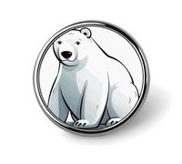 Brooch Pins Metal Polar Bear Lapel Pins Decorative Badge Button Cool Hats Bags Backpacks Suits Shirts Scarves Pin Cool Jewelry Charms Clothing Accessories Men Women Gift