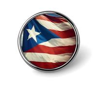 Brooch Pins Metal Puerto Rico Wallpaper Flag Lapel Pins Decorative Badge Button Cool Hats Bags Backpacks Suits Shirts Scarves Pin Cool Jewelry Charms Clothing Accessories Men Women Gift