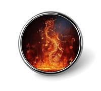 Brooch Pins Metal Red Flame Music Note Lapel Pins Decorative Badge Button Cool Hats Bags Backpacks Suits Shirts Scarves Pin Cool Jewelry Charms Clothing Accessories Men Women Gift
