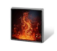 Brooch Pins Metal Red Flame Music Note Lapel Pins Decorative Badge Button Cool Hats Bags Backpacks Suits Shirts Scarves Pin Cool Jewelry Charms Clothing Accessories Men Women Gift