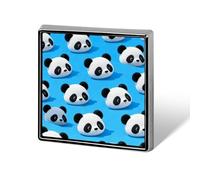 Brooch Pins Metal Red Panda Grid Lapel Pins Decorative Badge Button Cool Hats Bags Backpacks Suits Shirts Scarves Pin Cool Jewelry Charms Clothing Accessories Men Women Gift