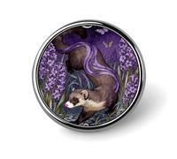 Brooch Pins Metal Sable Hyacinth Lapel Pins Decorative Badge Button Cool Hats Bags Backpacks Suits Shirts Scarves Pin Cool Jewelry Charms Clothing Accessories Men Women Gift