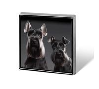 Brooch Pins Metal Schnauzer Dog Lapel Pins Decorative Badge Button Cool Hats Bags Backpacks Suits Shirts Scarves Pin Cool Jewelry Charms Clothing Accessories Men Women Gift