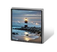 Brooch Pins Metal Sea Lighthouse Lapel Pins Decorative Badge Button Cool Hats Bags Backpacks Suits Shirts Scarves Pin Cool Jewelry Charms Clothing Accessories Men Women Gift