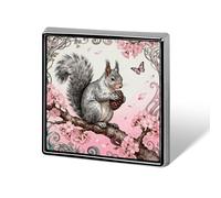 Brooch Pins Metal Squirrel Cherry Branch Lapel Pins Decorative Badge Button Cool Hats Bags Backpacks Suits Shirts Scarves Pin Cool Jewelry Charms Clothing Accessories Men Women Gift