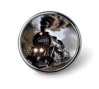 Brooch Pins Metal Steam Train Lapel Pins Decorative Badge Button Cool Hats Bags Backpacks Suits Shirts Scarves Pin Cool Jewelry Charms Clothing Accessories Men Women Gift