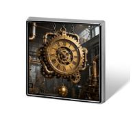 Brooch Pins Metal Steampunk Gear Clock Lapel Pins Decorative Badge Button Cool Hats Bags Backpacks Suits Shirts Scarves Pin Cool Jewelry Charms Clothing Accessories Men Women Gift