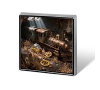 Brooch Pins Metal Steampunk Train Wreck Lapel Pins Decorative Badge Button Cool Hats Bags Backpacks Suits Shirts Scarves Pin Cool Jewelry Charms Clothing Accessories Men Women Gift