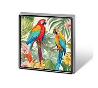 Brooch Pins Metal Tropical Plants And Parrots Lapel Pins Decorative Badge Button Cool Hats Bags Backpacks Suits Shirts Scarves Pin Cool Jewelry Charms Clothing Accessories Men Women Gift