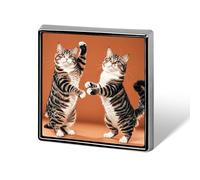 Brooch Pins Metal Two Cats Dancing Lapel Pins Decorative Badge Button Cool Hats Bags Backpacks Suits Shirts Scarves Pin Cool Jewelry Charms Clothing Accessories Men Women Gift