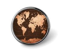 Brooch Pins Metal Vintage World Map Lapel Pins Decorative Badge Button Cool Hats Bags Backpacks Suits Shirts Scarves Pin Cool Jewelry Charms Clothing Accessories Men Women Gift