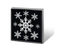 Brooch Pins Metal White Snowflake Lapel Pins Decorative Badge Button Cool Hats Bags Backpacks Suits Shirts Scarves Pin Cool Jewelry Charms Clothing Accessories Men Women Gift