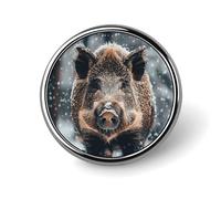 Brooch Pins Metal Wild Boar Lapel Pins Decorative Badge Button Cool Hats Bags Backpacks Suits Shirts Scarves Pin Cool Jewelry Charms Clothing Accessories Men Women Gift