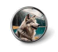 Brooch Pins Metal Wolf Lapel Pins Decorative Badge Button Cool Hats Bags Backpacks Suits Shirts Scarves Pin Cool Jewelry Charms Clothing Accessories Men Women Gift
