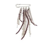 Brooch Pins - Tassel Chain Brooch | Designer Costume Pin Pendant, Hip Hop Style Sparkling Rhinestone Badge, Hanging Fringe Jewelry, Urban For Men Women Party, Se référer à la description, Hardware