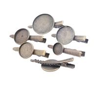 Brooch pins trays Crafts Accessories,10pcs Fit 12mm 16mm 18mm 20mm 25mm Cabochon Hair Clip Base Diy Hairclip Pin Bezel Blanks Diy Jewelry Accessories