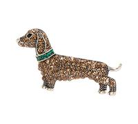 Brooch Pins Vintage High End Brooch Fashion Personality Dog Animal Pin For Dress Cleavage (Coffee, One Size)
