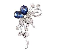 Brooch Vintage Elegant Unique Pearl Brooches Flower Ribbon Brooch Corsage Austrian Crystal Brooch Badge Pin Wedding for Women (Rose Flower)