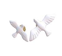Brooch White Dove Design Small Simple Cute Beauty Nice and Practical