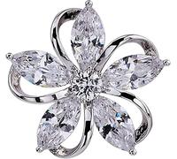 Brooches Alloy Small Brooch Easy To Wear Buckle Design Lapel Pin Collar Clips For Shawl Pin Corsage 1.8 * 1.9Cm Collar Pin,Silver-1Pcs